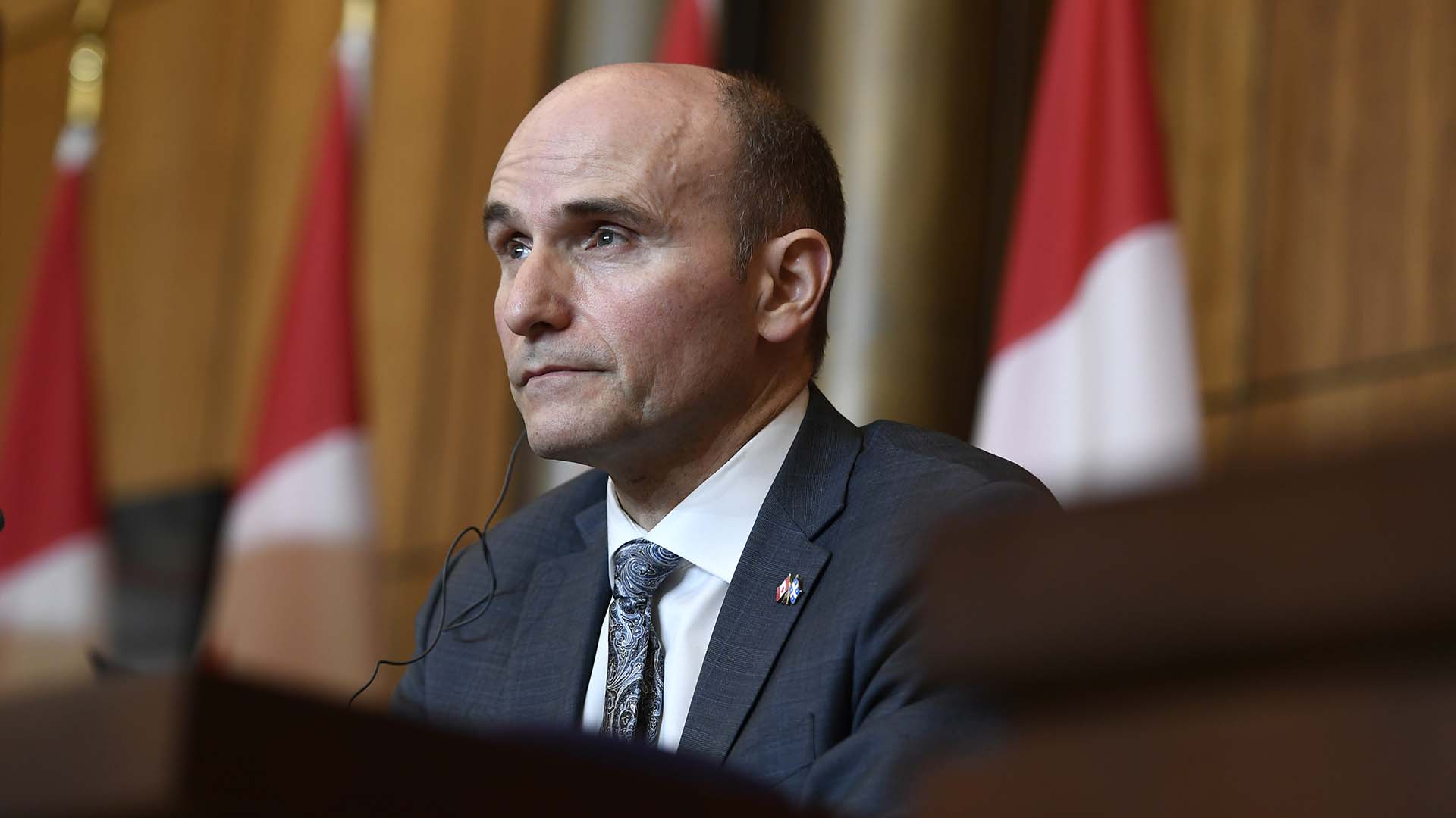 Jean-Yves Duclos, ministre fédéral de la Santé, lors de son bilan de la situation sanitaire au Canada, le 7 janvier 2022.