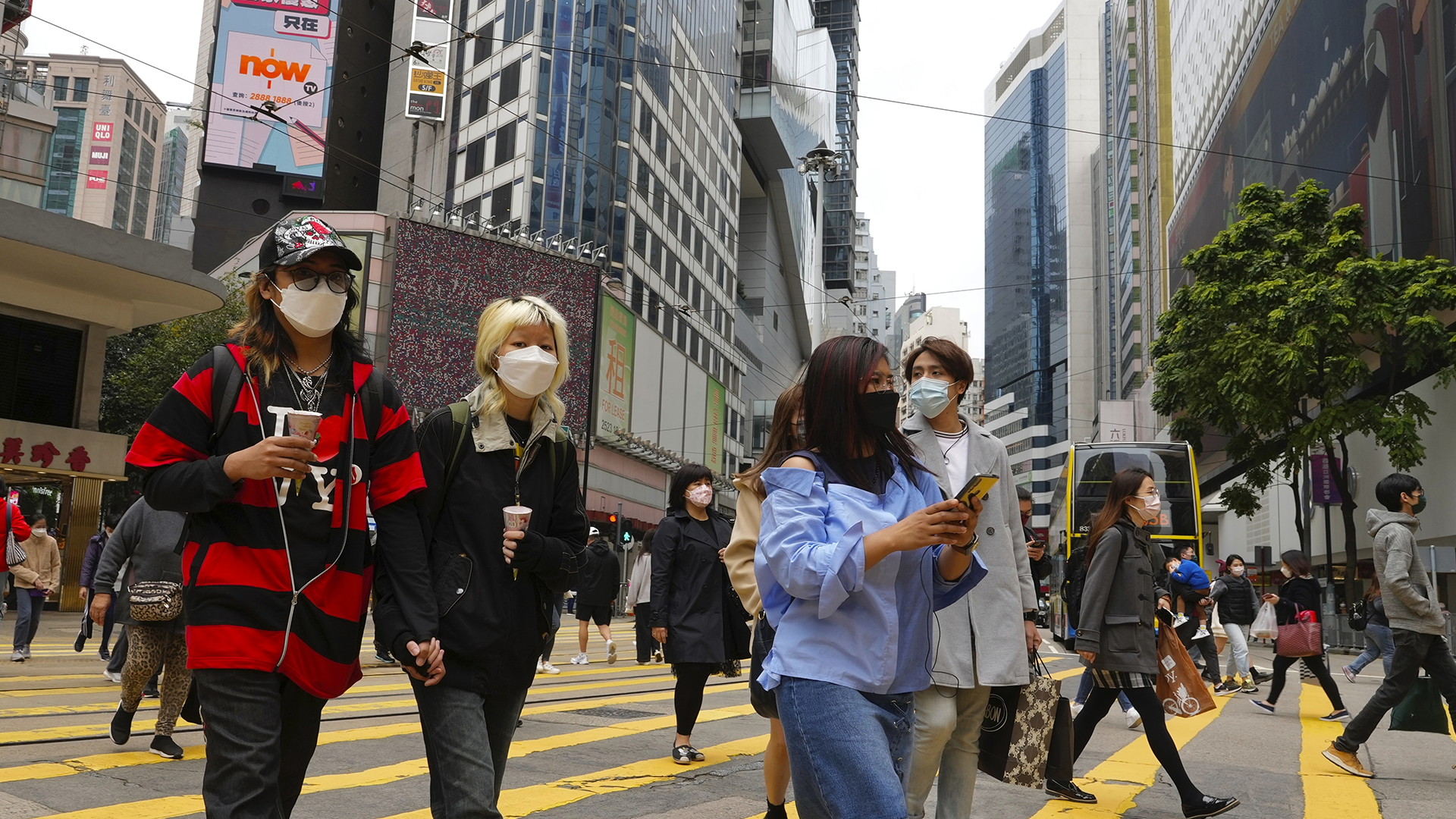 Les rues de Hong Kong, en ces temps de pandémie. 