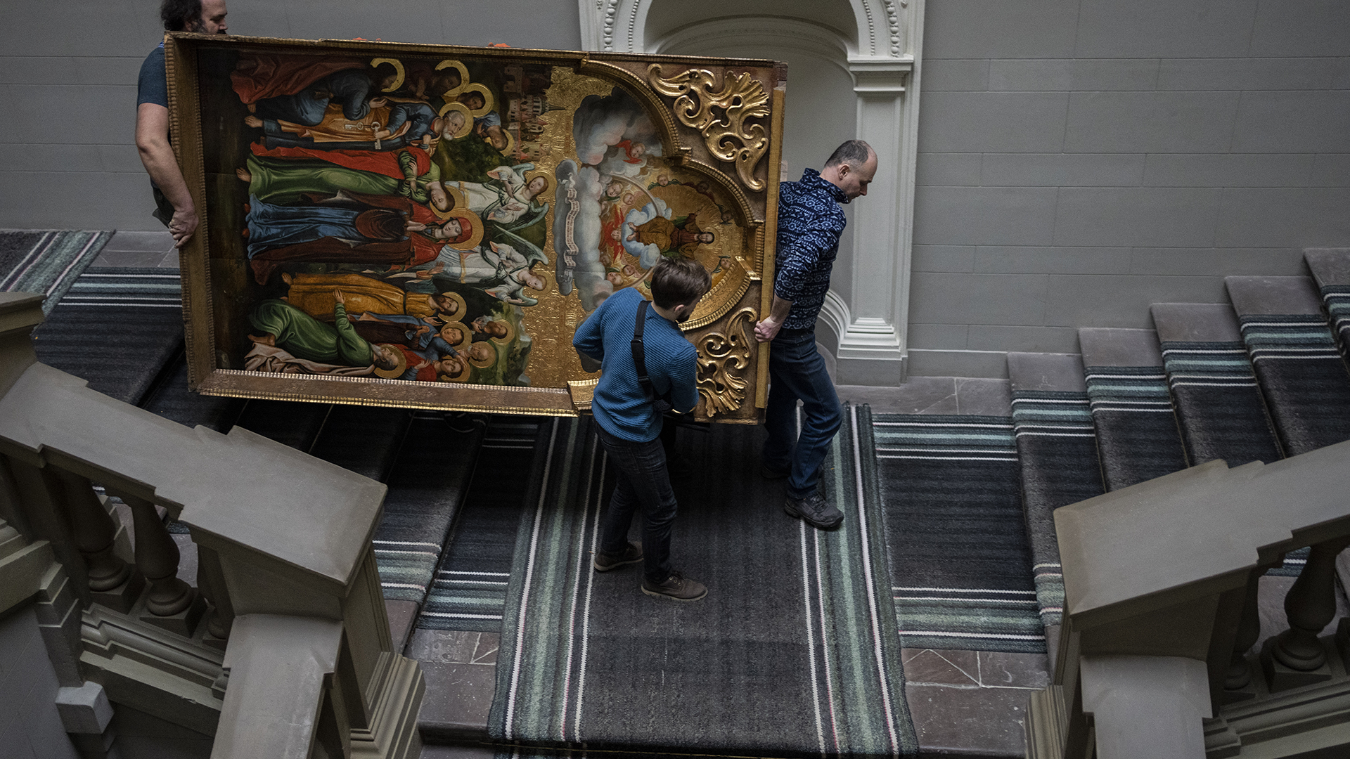 On tente de mettre à l'abri les oeuvres du plus grand musée ukrainien, dont cette pièce
