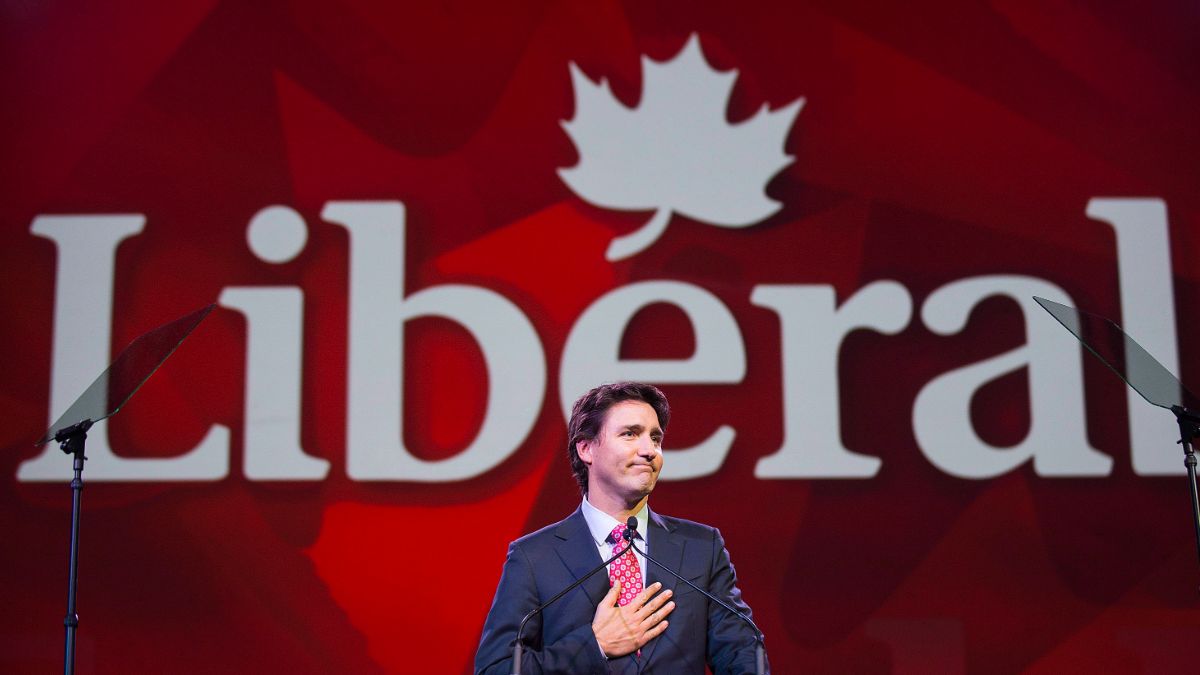 Justin Trudeau a prononcé un discours lors d'une convention en 2014. 