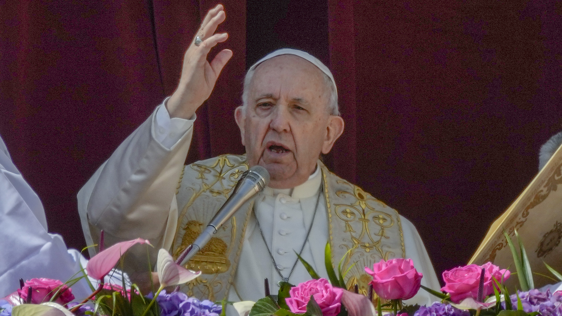 Le pape François a envoyé un message de soutien au peuple ukrainien lors de sa messe de Pâques dimanche.