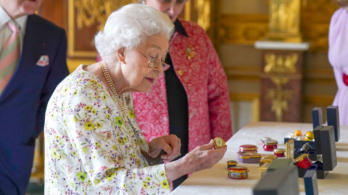 La reine Élisabeth II au Château de Windsor, le 23 mars 2022.