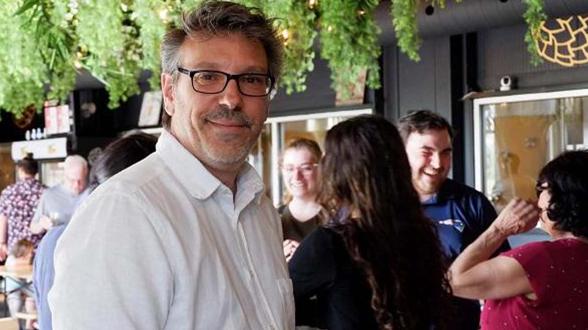 Jean-Alexandre Côte lors de son investiture comme candidat du PQ, le 26 mai 2022.