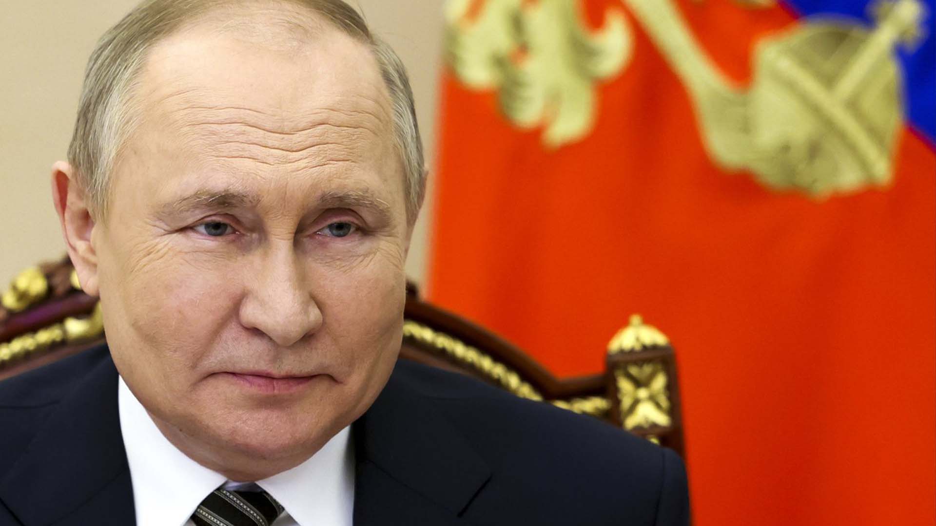 Le président russe Vladimir Poutine assiste à une réunion par vidéoconférence à Moscou, en Russie, le vendredi 27 mai 2022.