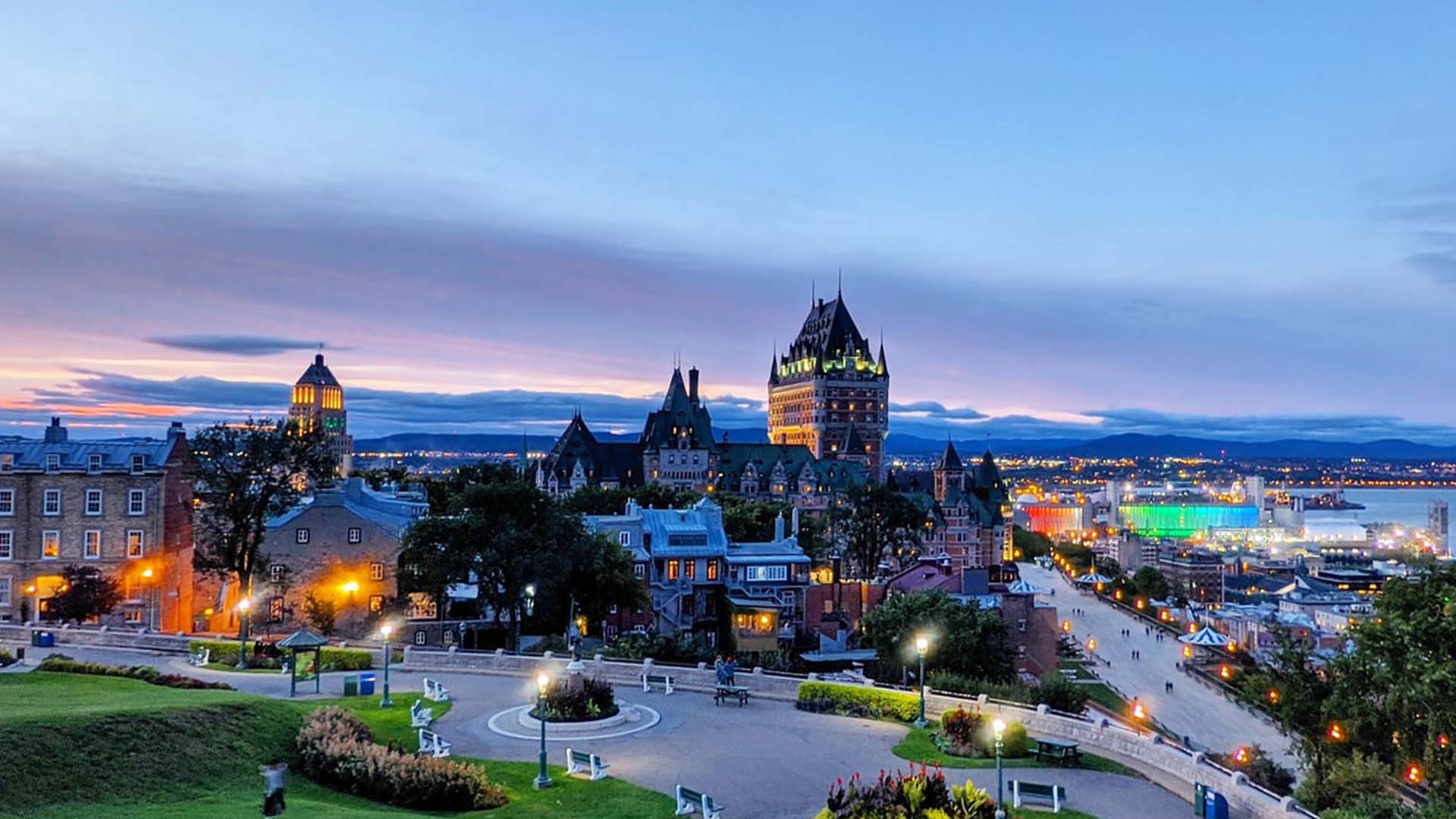 Une vue sur la Ville de Québec.