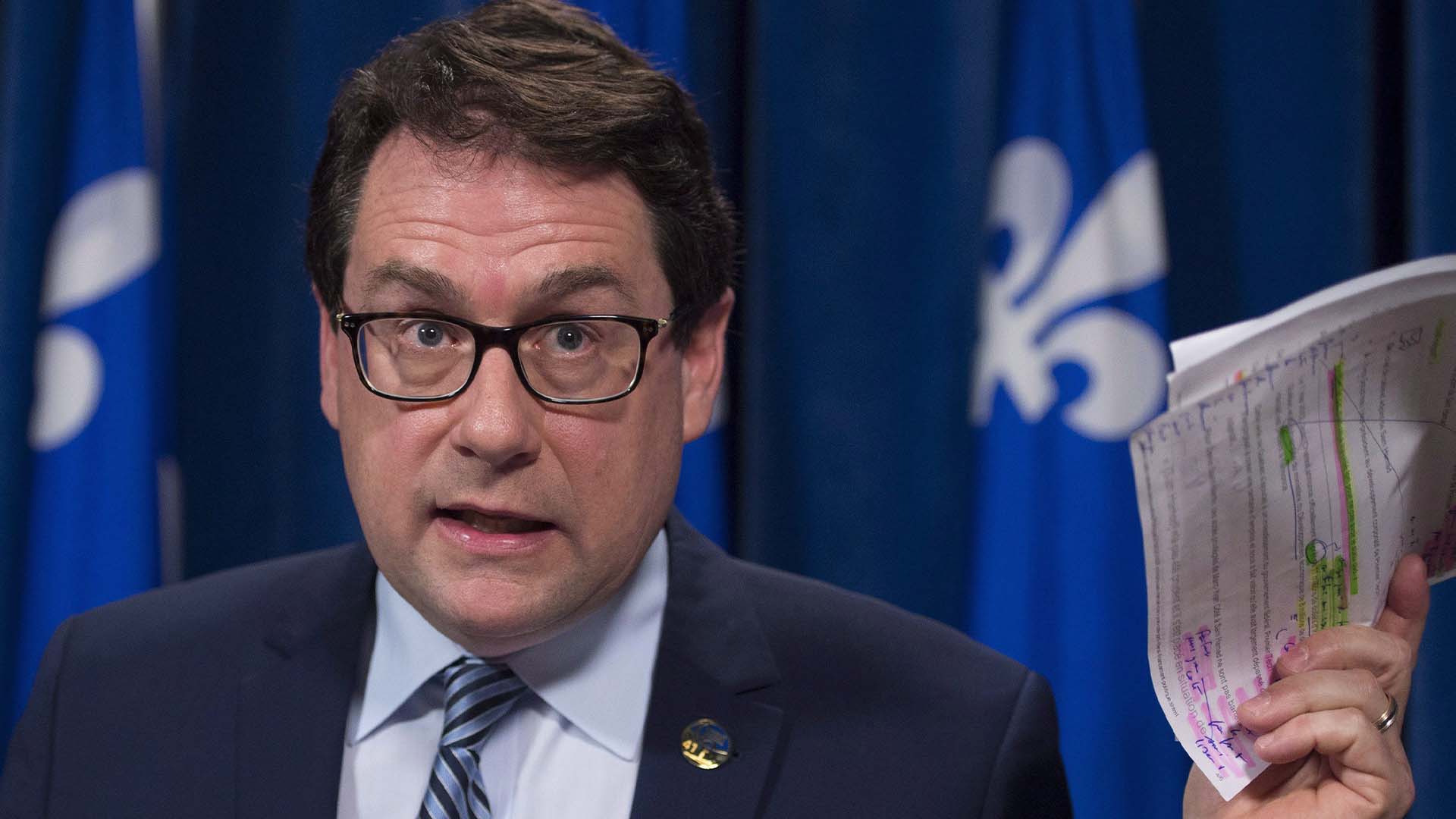 Bernard Drainville alors qu'il était député du Parti Québécois, le vendredi 1er avril 2016 à l'Assemblée législative de Québec.