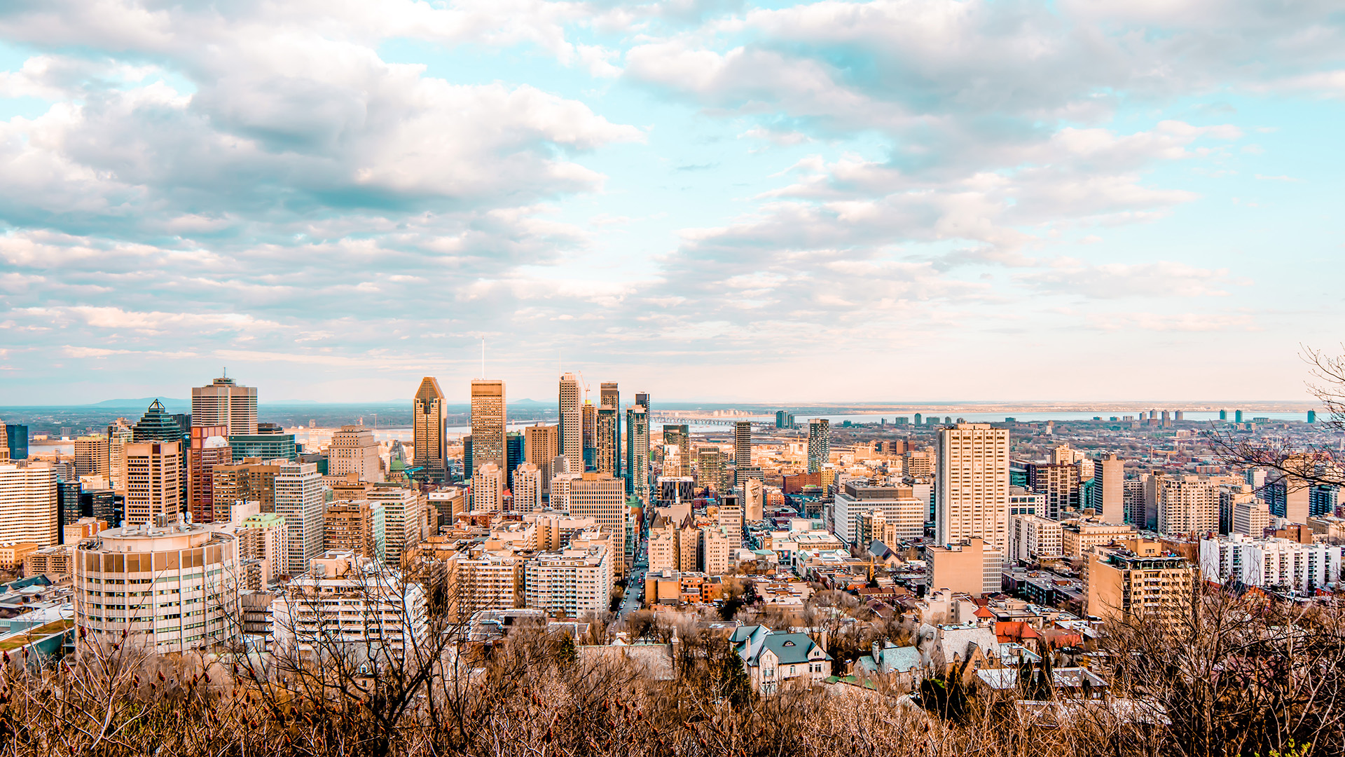 Paysage urbain de la ville de Montréal.