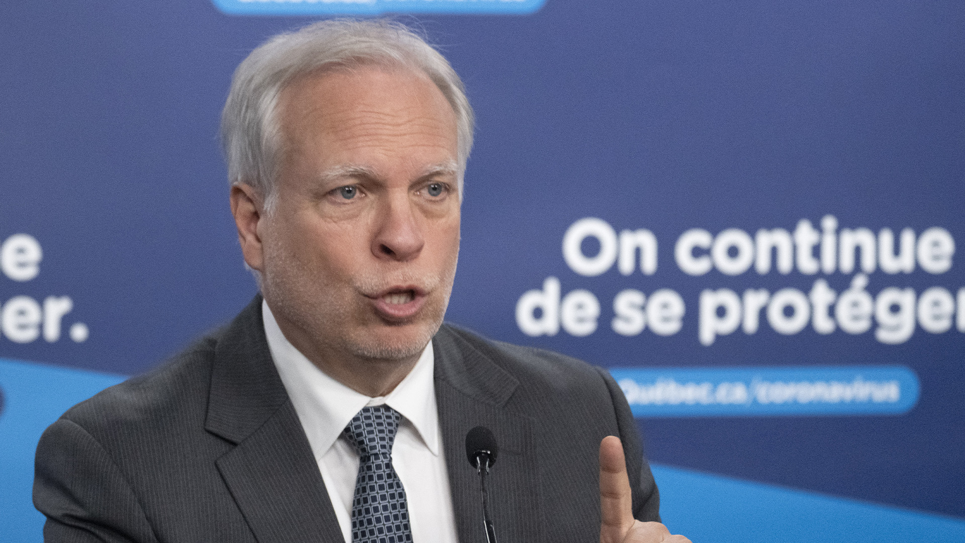 Le directeur de la santé par intérim du Québec, le Dr Luc Boileau,  le jeudi 21 avril 2022 à Montréal.