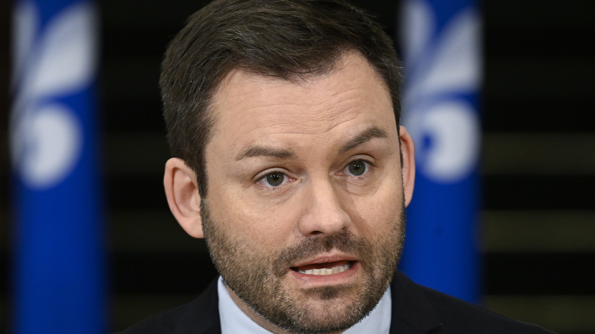 Le chef du Parti québécois, Paul St-Pierre Plamondon, résume la session d'automne lors d'une conférence de presse, à l'Assemblée législative de Québec, le vendredi 9 décembre 2022.