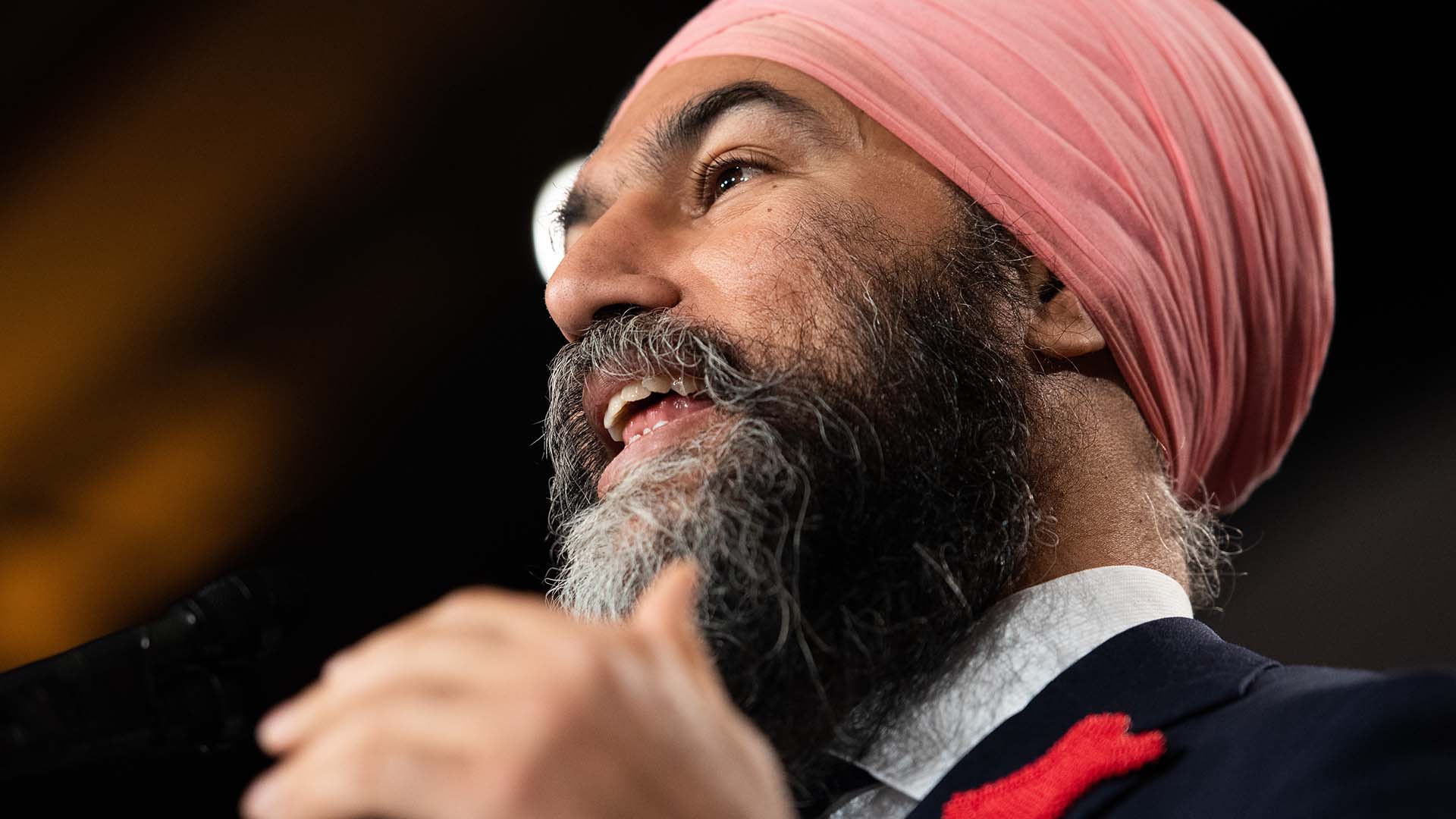 Jagmeet Singh déplorque que les«101 millions de dollars» versés à McKinsey par le gouvernement Trudeau auraient pu servir, par exemple, au déploiement de plus de 1000 infirmières sur le terrain pendant un an. Sur la photo, le chef néo-démocrate à l'Assemblée des Premières Nations à Ottawa, en décembre 2022.