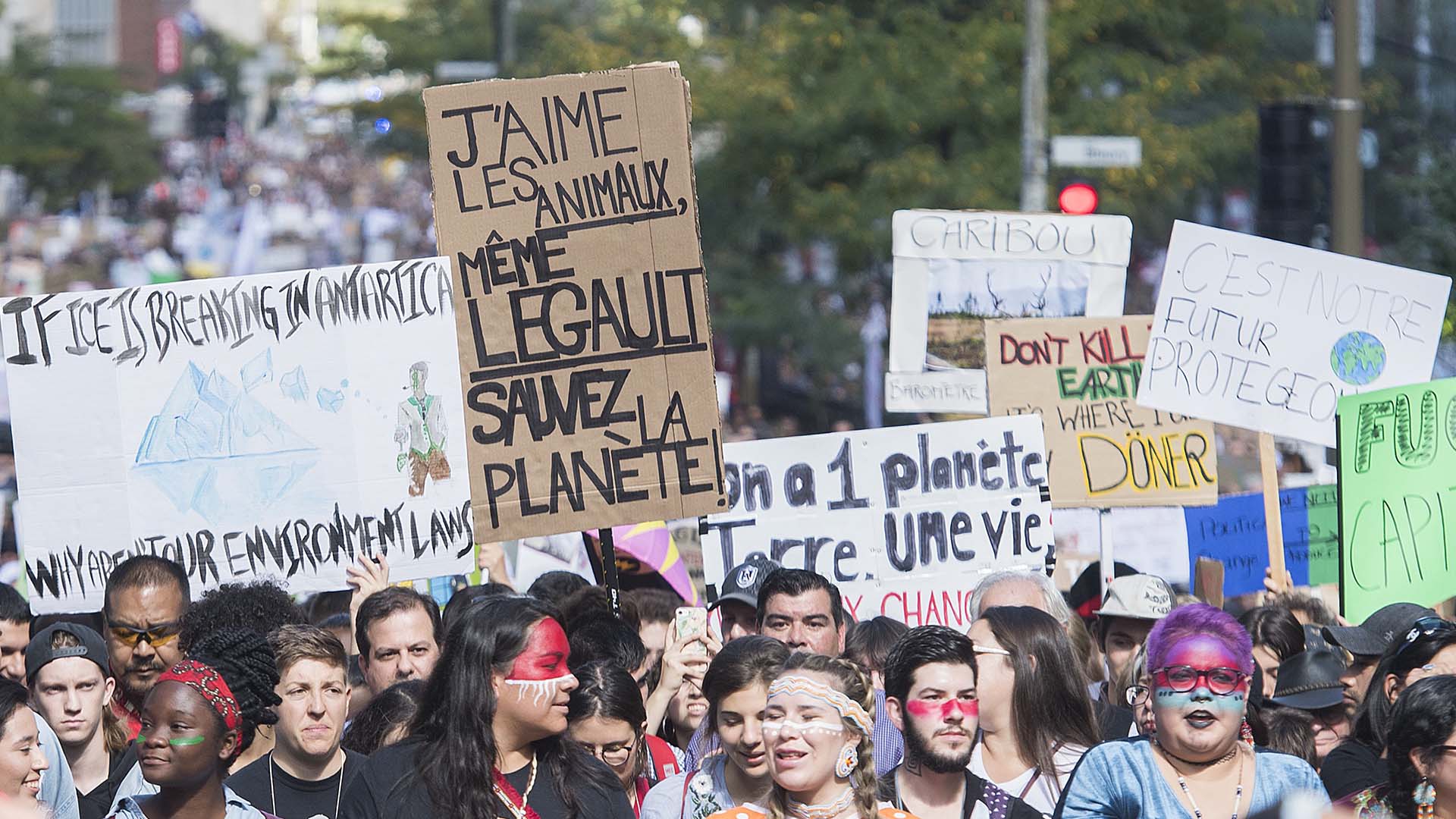 Marche pour le climat à Montréal, en 2019.