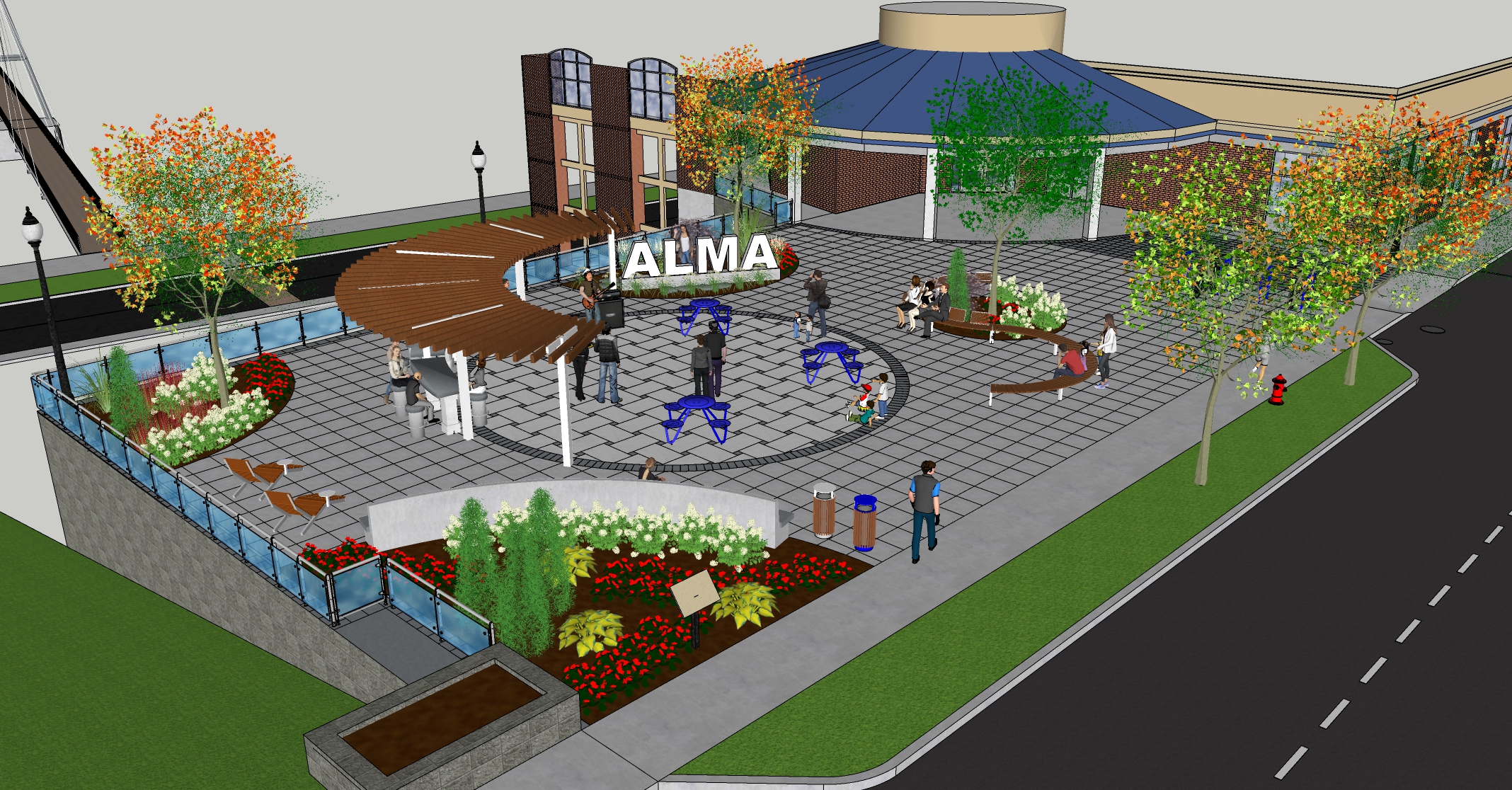 Une place publique sera aménagée sur la terrasse des Cascades, à Alma.