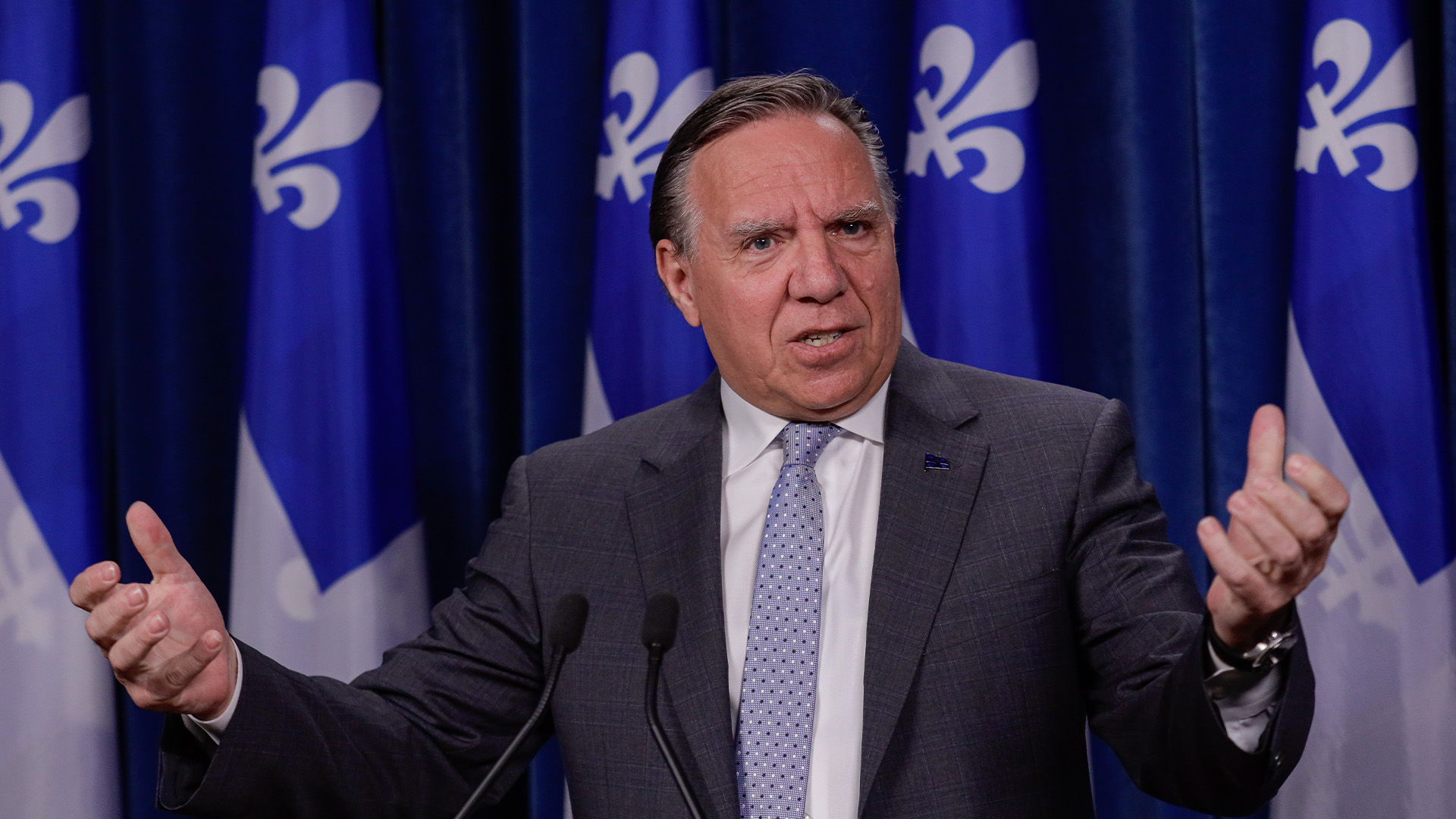 Le premier ministre du Québec, François Legault, le mercredi 23 août 2023.
