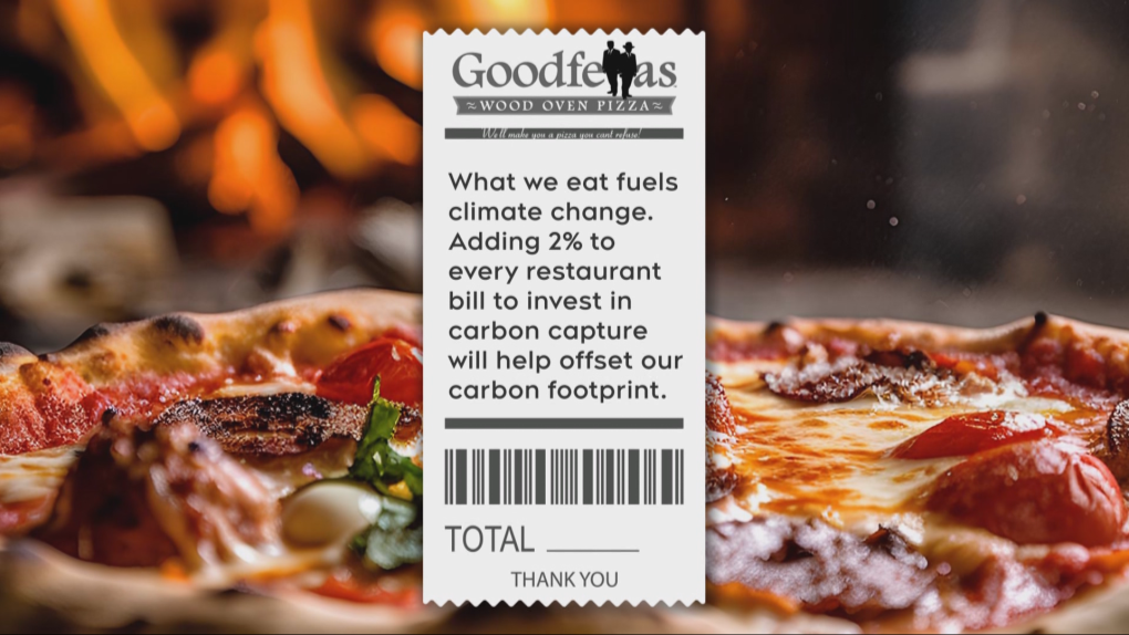 Un restaurant de la région de Toronto fait désormais payer à ses clients une taxe carbone.