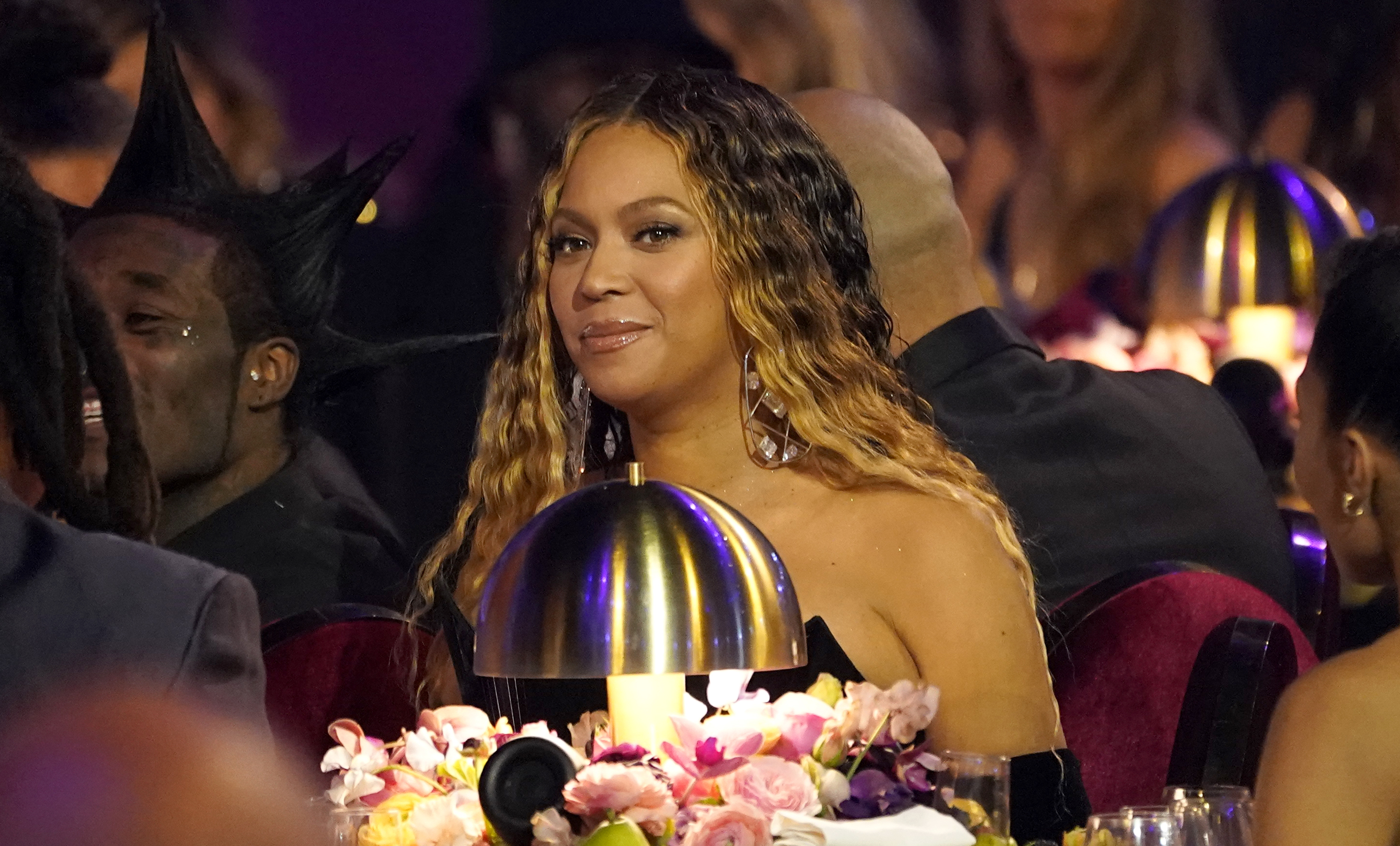 Beyonce in the audience at the 65th annual Grammy Awards on Sunday, Feb. 5, 2023, in Los Angeles. (AP Photo/Chris Pizzello)