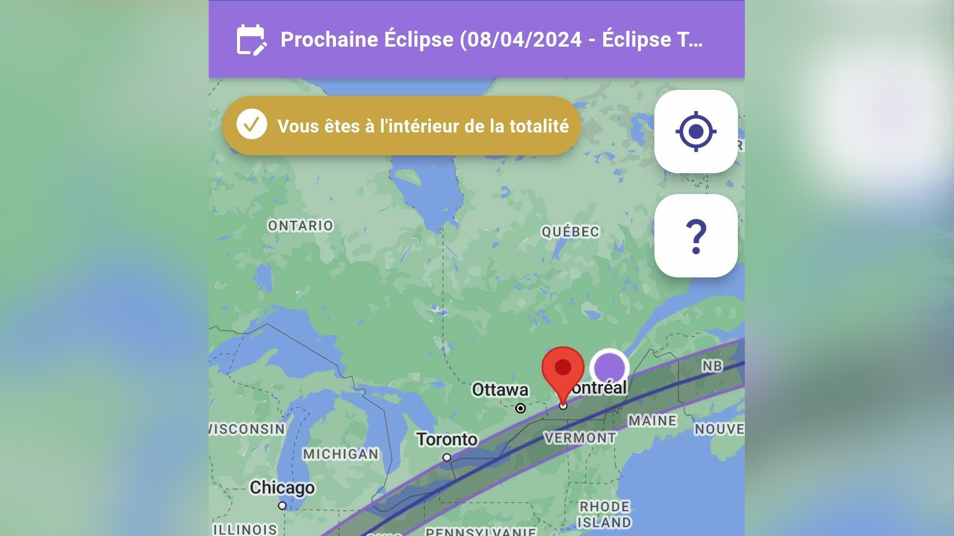 Solar Eclipse: l'applicazione mobile che permetterà ai cittadini del Quebec di prepararsi all'8 aprile