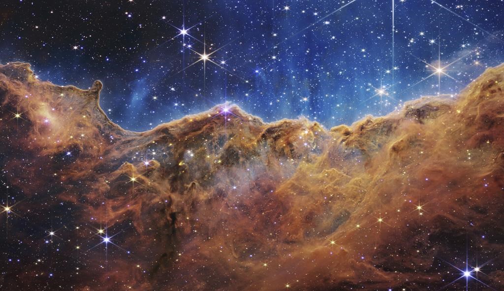 Image produite par le télescope James Webb montrant la formation d'une jeune étoile, le 12 juillet 2022.