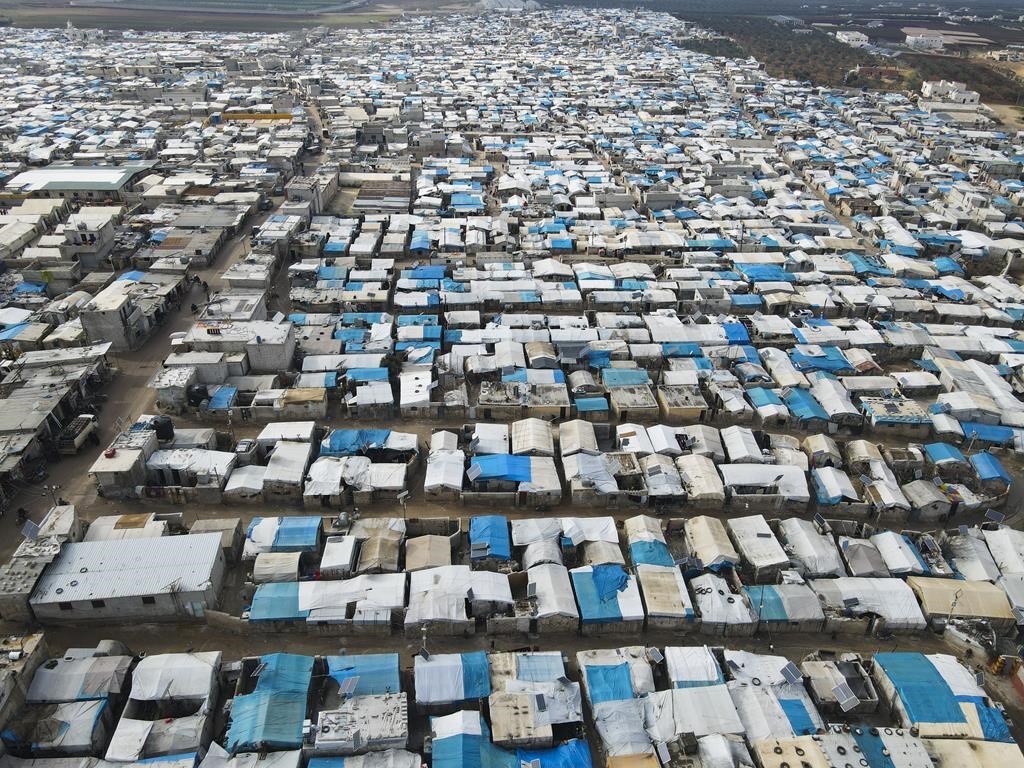 A general view of Karama camp for internally displaced Syrians, Monday, Feb. 14, 2022 by the village of Atma, Idlib province, Syria. A Federal Court judge has ordered the Liberal government to help bring home four Canadian men being held in Syrian camps. THE CANADIAN PRESS/AP-Omar Albam