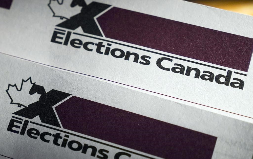 An Elections Canada logo is shown on Tuesday, Aug 31, 2021. Elections Canada suggests that registered political parties cannot avoid listing their cash-for-access event locations. THE CANADIAN PRESS/Sean Kilpatrick