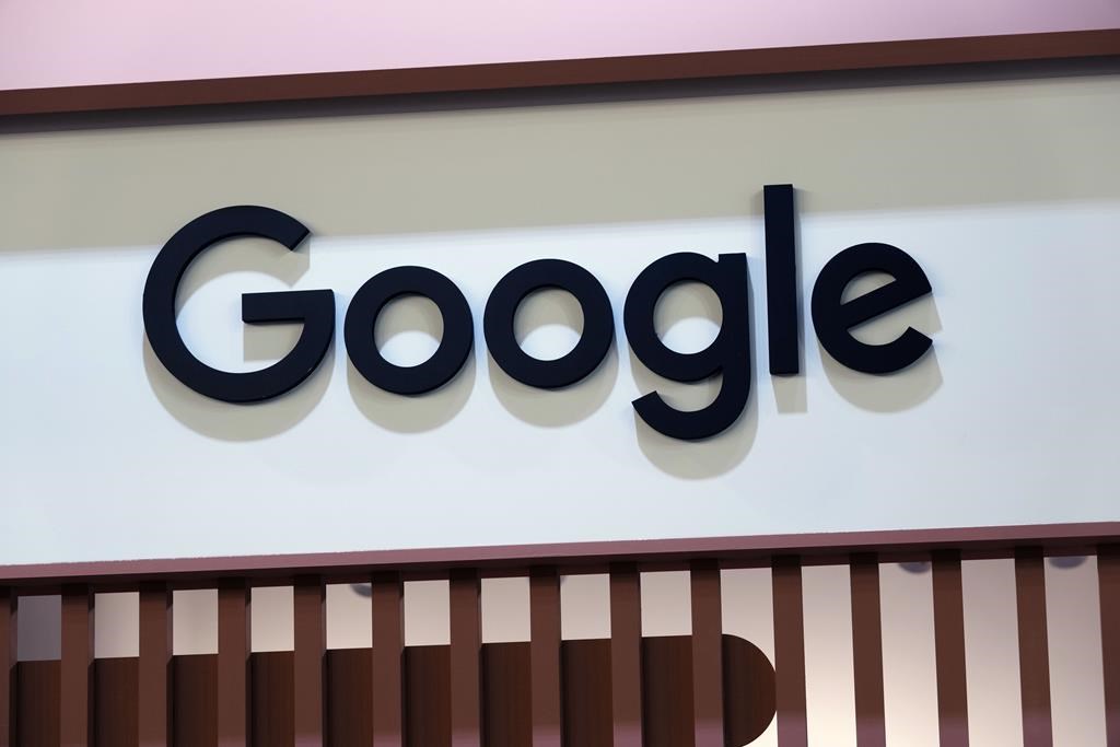 The Google logo is seen at the Vivatech show in Paris, France, June 15, 2022.&nbsp;News Media Canada, who is an advocate for the print and digital media industry says Google is disrespecting readers by temporarily blocking news to some of its users. THE CANADIAN PRESS/AP-Thibault Camus