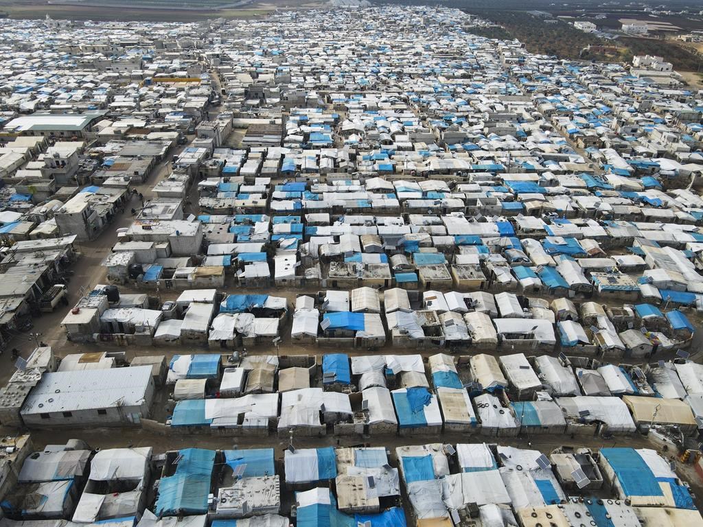 A general view of the Karama camp for internally displaced Syrians is shown, Monday, Feb. 14, 2022 by the village of Atma, Idlib province, Syria. THE CANADIAN PRESS/AP-Omar Albam
