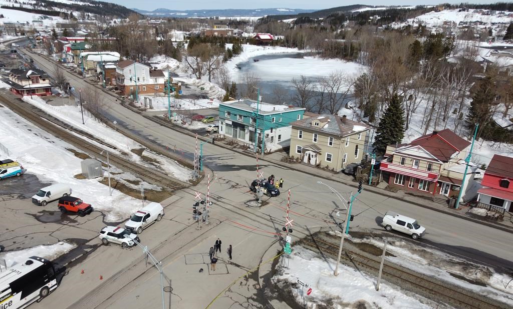 A section of the 500-metre stretch of road where a pickup truck plowed into pedestrians in Amqui, Que., is shown on Tuesday, March 14, 2023. A series of tragic incidents in Quebec has thrown the issue of the suspects' mental health into the spotlight, but a Canada Research Chair holder says the debate risks unfairly stigmatizing those with mental illnesses without improving safety. THE CANADIAN PRESS/Jacques Boissinot