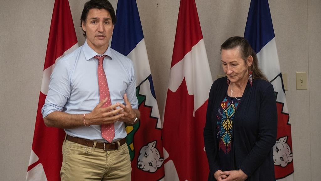  Le premier ministre Justin Trudeau et la première ministre des T.N.-O. Caroline Cochrane se réunira à Edmonton, en Alberta, le 26 août 2023.
