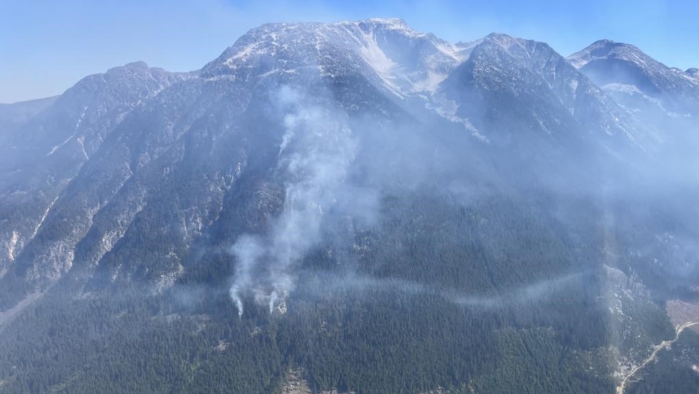 Le feu de forêt de Spetch Creek brûle près de Pemberton, en Colombie-Britannique, sur cette photo récente.