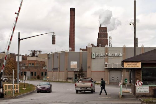 Incendie à l’usine de Papiers White Birch de Québec