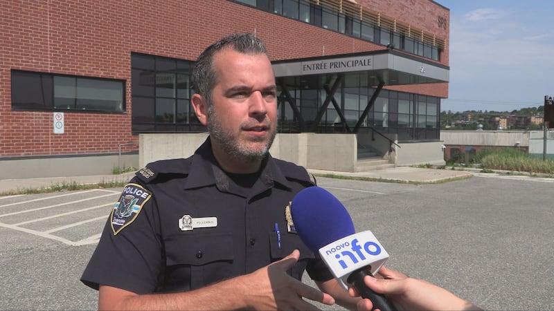 Benoit Pellerin du Service de police de Sherbrooke en entrevue avec Noovo Info, 13 juillet 2026.