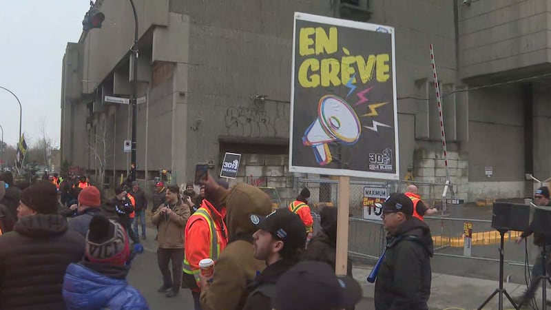 Grève des cols bleus de la Ville de Montréal, mercredi 15 avril 2026.