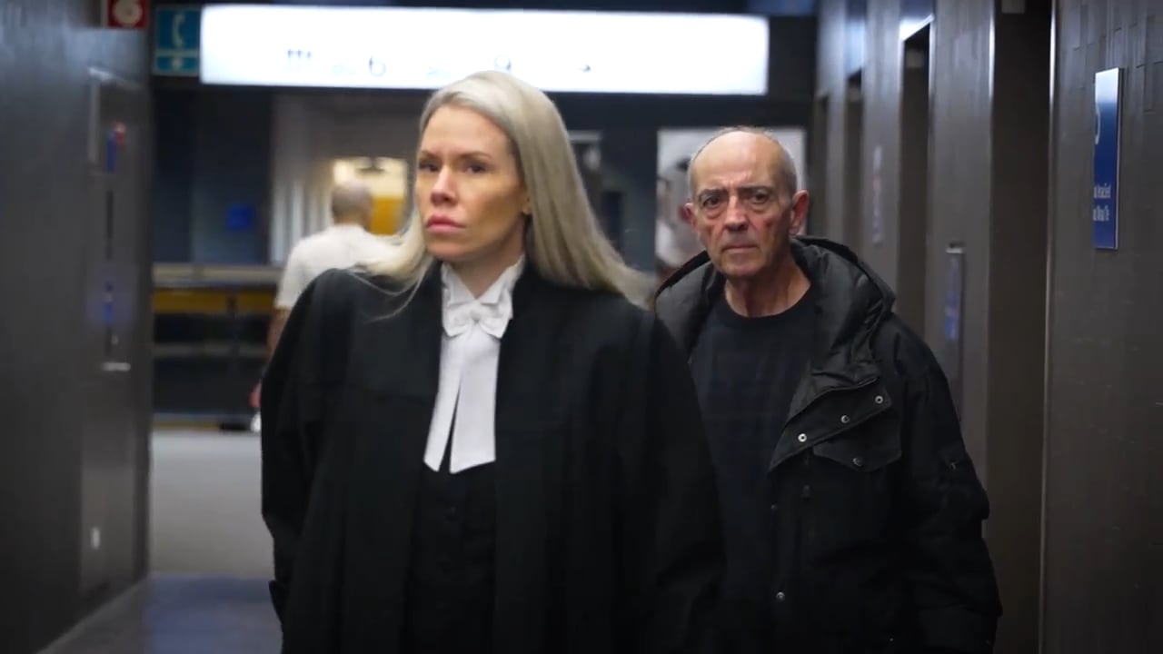 Serge Audette à l'ouverture de son procès le 19 janvier 2026 au palais de justice de Montréal.