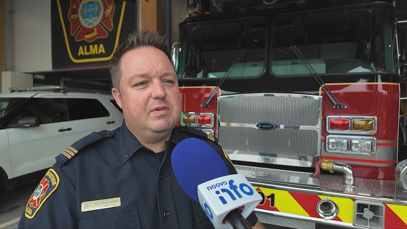 Pier-Paul Lemay, capitaine à la prévention au Service de sécurité incendie d’Alma, en entrevue avec Noovo Info, 13 juillet 2026.