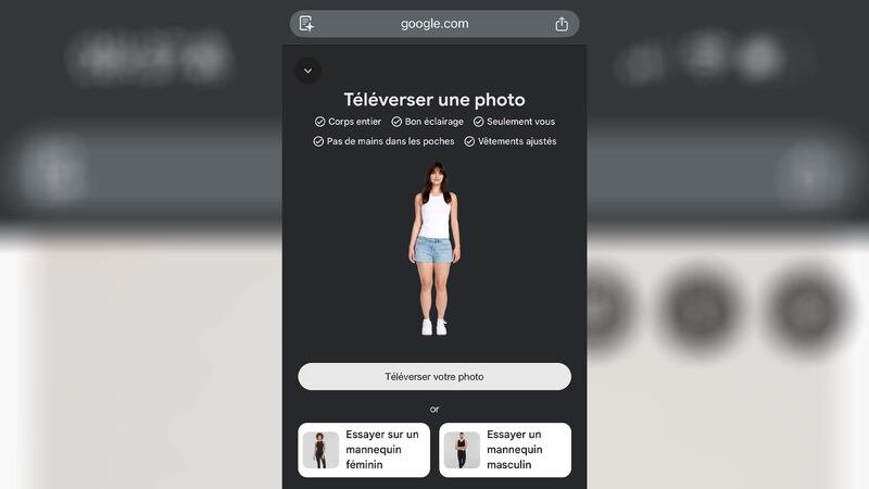 L'outil d'essayage virtuel de Google est désormais disponible en français au Canada, avril 2026.