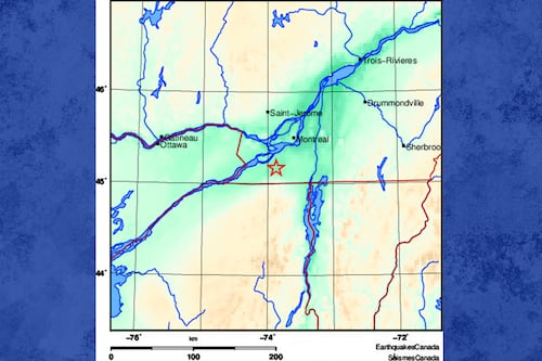 Léger tremblement de terre ressenti dans l'ouest de la Montérégie
