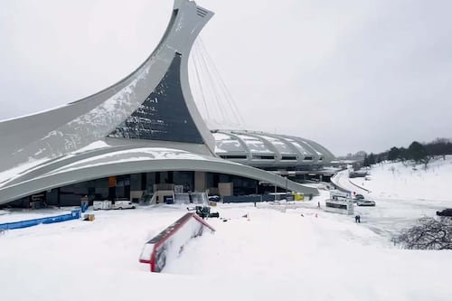Le Parc olympique de Montréal se transforme en parc à neige durant l'hiver