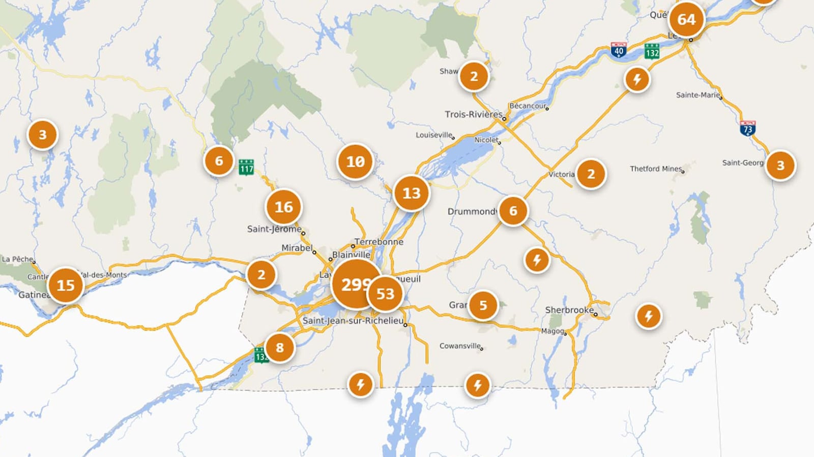 Hydro Quebec Problems Map La panne inattendue d'Hydro-Québec résorbée dans l'ensemble