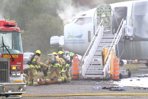 Simulation | Un avion s'écrase à Québec