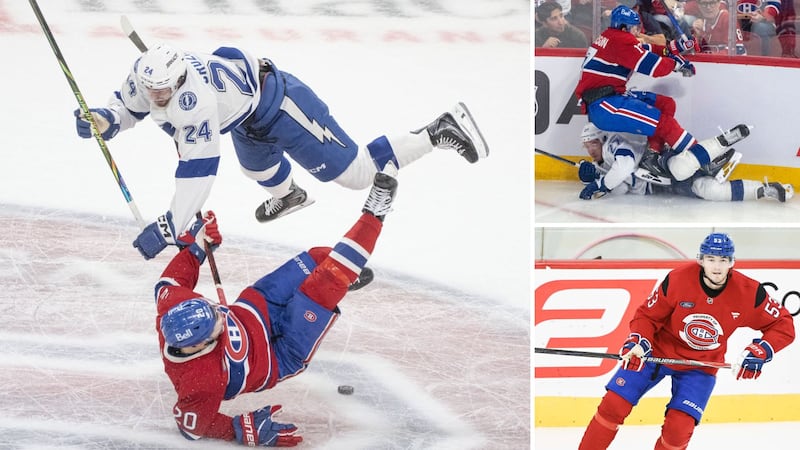 Slafkovsky et Anderson absents de l’entraînement; Dobson recommence à tirer