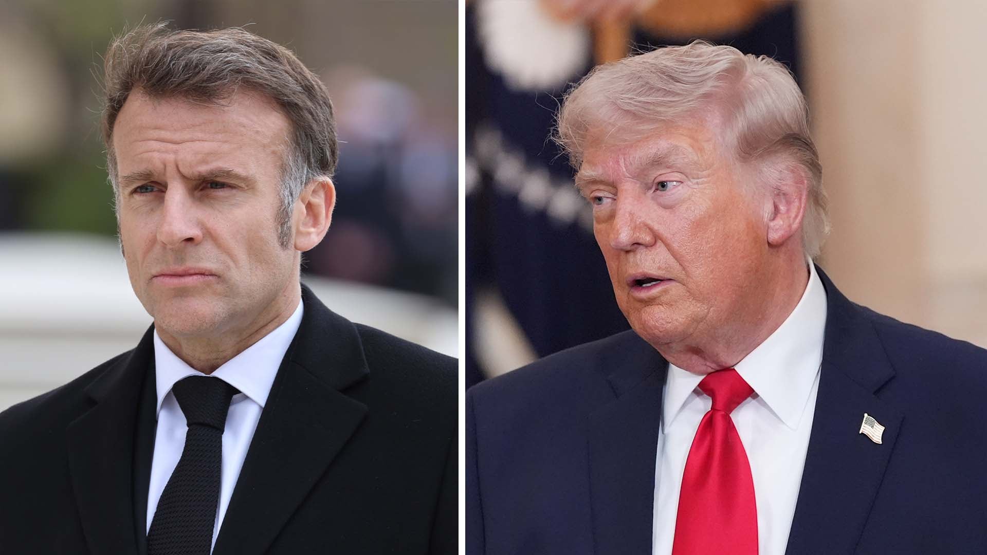 French president hits back after Trump mocks how his wife treats him