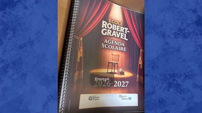 L'agenda 2026-2027 de l'école secondaire Robert-Gravel a été généré par l'IA.