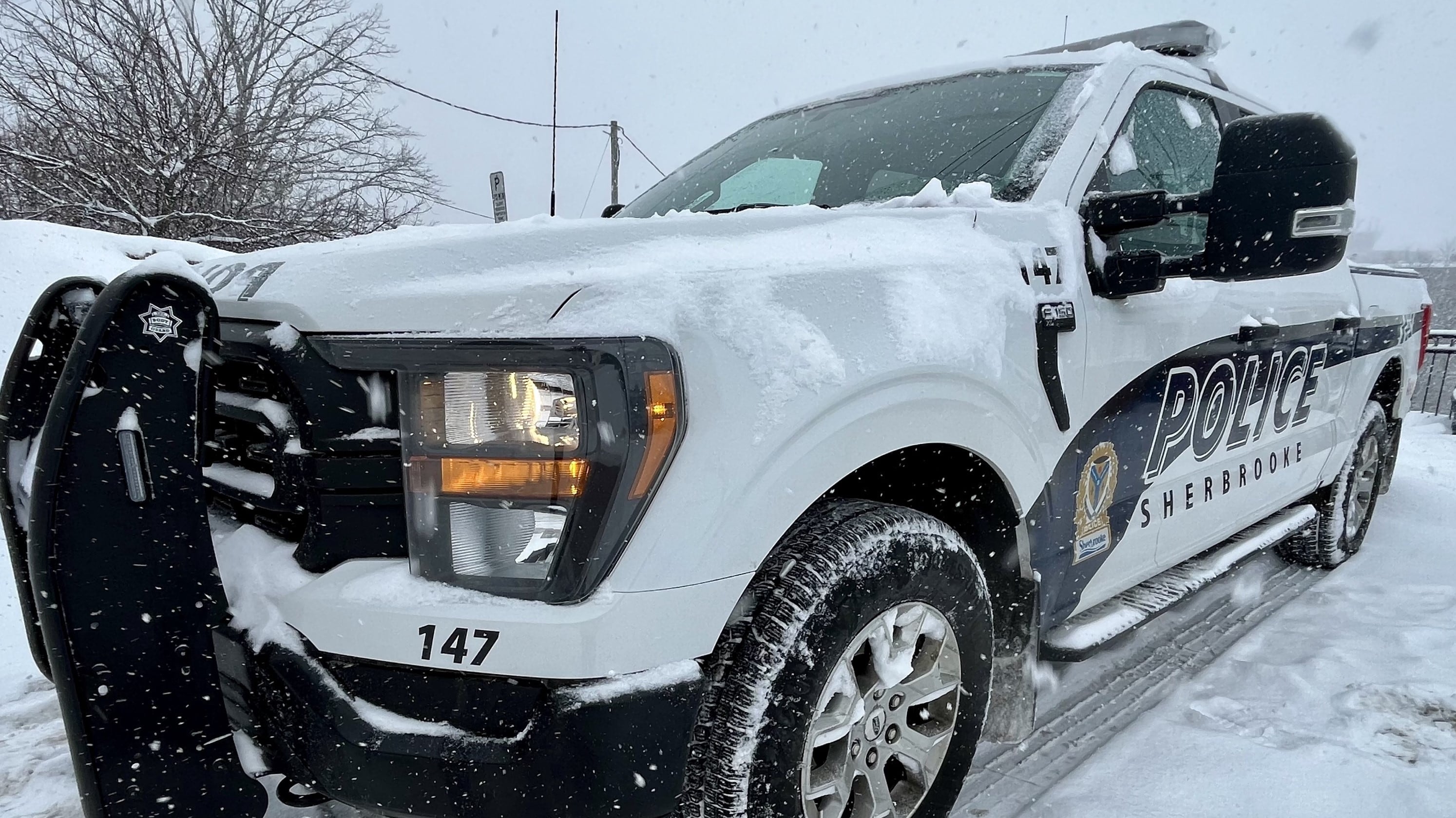 Un véhicule du Service de police de la Ville de Sherbrooke. Photo non datée.