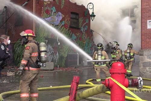Le restaurant O’Chevreuil de Sherbrooke détruit par les flammes