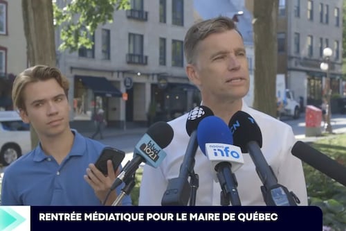Rentrée médiatique pour le maire de Québec